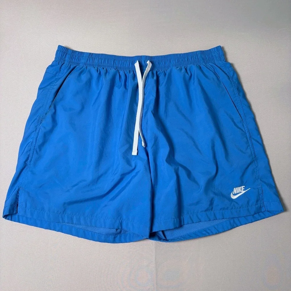 Nike Mens Blue Board Shorts Mesh Lined XL 5 Inch Inseam